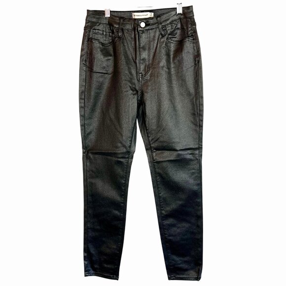 Rebecca Minkoff Womens Size 10 Black Metallic High-Waist Skinny Pants NWOT's - Picture 1 of 14